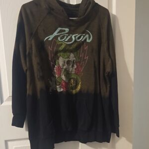 Graphic Hoodie with Skull and Snake Design